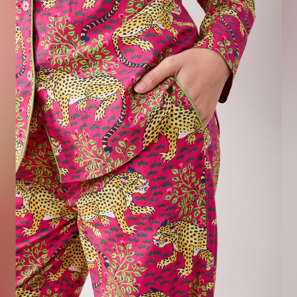 Printfresh • Bagheera Long PJ Cotton Poplin Pajama Set -  Hot Pink - Picture 12 of 12